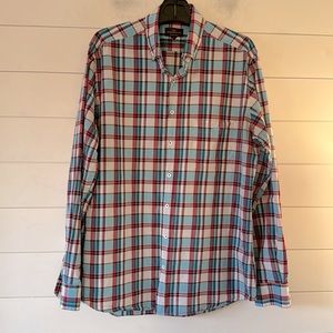 RODD&GUNN Size L Red, Blue White Check Plaid Button Down Cotton Woven In…